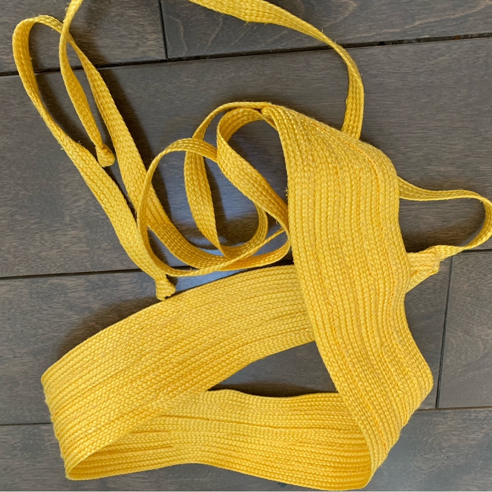 Yellow Woven Women's Belt